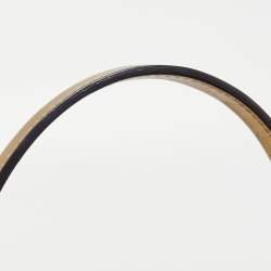 Pre Owned Gucci Gold/Brown GG Satin and Leather Princy Tote