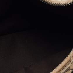 Pre Owned Gucci Beige/Green GG Canvas and Leather Hobo