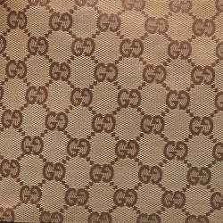 Pre Owned Gucci Beige/Green GG Canvas and Leather Hobo