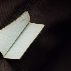 Pre Owned Gucci Beige/Green GG Canvas and Leather Hobo