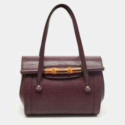 Gucci - vintage Bamboo bag burgundy