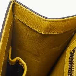 Pre Owned Gucci Yellow/Blue Leather Shanghai Heartbeat Top Handle Bag