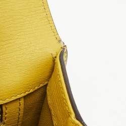 Pre Owned Gucci Yellow/Blue Leather Shanghai Heartbeat Top Handle Bag