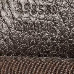 Pre Owned Gucci Brown/Beige GG Crystal Canvas and Leather Large Princy Tote