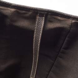 Pre Owned Gucci Brown/Beige GG Crystal Canvas and Leather Large Princy Tote