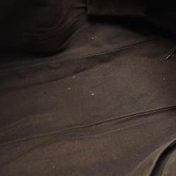 Pre Owned Gucci Brown/Beige GG Crystal Canvas and Leather Large Princy Tote