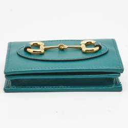 Gucci Green Leather Limited Edition Horsebit 1955 Compact Wallet 