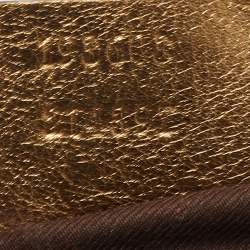 Gucci Gold/Beige GG Crystal Canvas and Leather Medium Joy Boston Bag