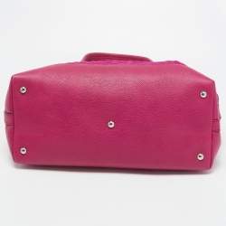 Pre Owned Gucci Fuchsia GG Neoprene and Leather Techno Tote