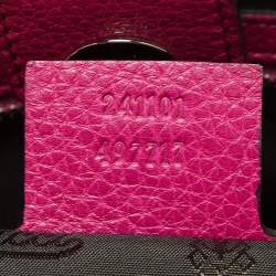 Pre Owned Gucci Fuchsia GG Neoprene and Leather Techno Tote