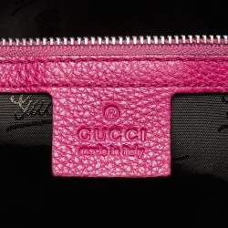 Pre Owned Gucci Fuchsia GG Neoprene and Leather Techno Tote