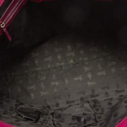 Pre Owned Gucci Fuchsia GG Neoprene and Leather Techno Tote