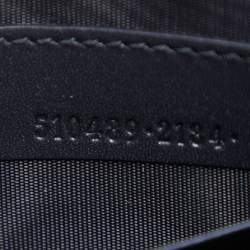 Pre Owned Gucci Black/Gold Leather 'Guccy' Zip Wristlet Clutch