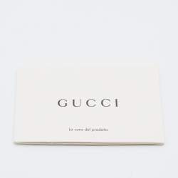 Pre Owned Gucci Blue Leather Mini Pearl Studded Queen Margaret Broadway Shoulder Bag