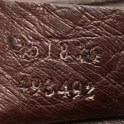 Pre Owned Gucci Cacao Ostrich 1973 Clutch