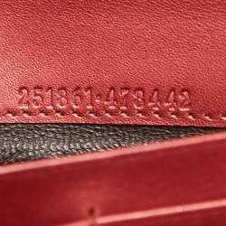 Gucci Red Guccisima Leather Lovely Heart Continental Wallet
