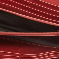 Gucci Red Guccisima Leather Lovely Heart Continental Wallet