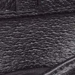 Gucci Black Leather Ophidia French Flap Wallet