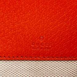 Pre Owned Gucci Multicolor Crochet Fabric and Leather Saint Tropez Zip Pouch