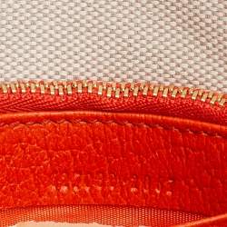 Pre Owned Gucci Multicolor Crochet Fabric and Leather Saint Tropez Zip Pouch