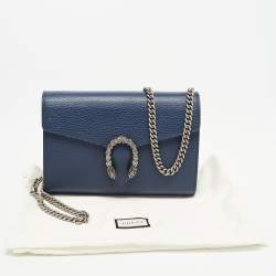 Gucci Navy Blue Leather Mini Dionysus Chain Bag
