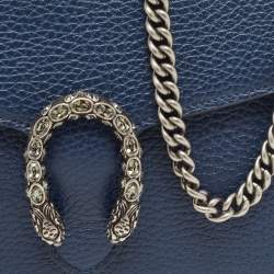 Gucci Navy Blue Leather Mini Dionysus Chain Bag