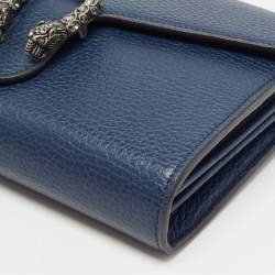 Gucci Navy Blue Leather Mini Dionysus Chain Bag