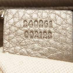 Pre Owned Gucci Beige/Metallic GG Canvas Techno Horsebit Hobo Bag
