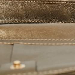 Gucci Beige GG Canvas and Leather Logo Flap Wallet