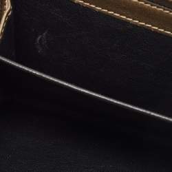 Gucci Beige GG Canvas and Leather Logo Flap Wallet