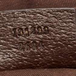 Pre Owned Gucci Beige/Brown GG Canvas Web Handle Vertical Tote