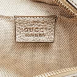 Pre Owned Gucci Gold Leather Small Soho Disco Crossbody Bag