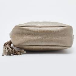 Pre Owned Gucci Gold Leather Small Soho Disco Crossbody Bag