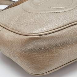 Pre Owned Gucci Gold Leather Small Soho Disco Crossbody Bag