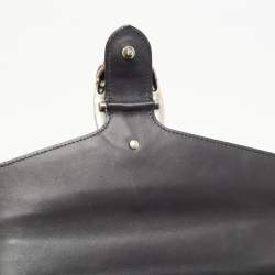 Pre Owned Gucci Black Leather Small Embellished Dionysus Shoulder Bag