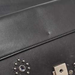 Pre Owned Gucci Black Leather Small Embellished Dionysus Shoulder Bag