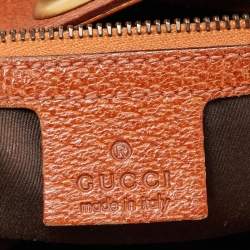 Pre Owned Gucci Brown/Beige GG Canvas Drawstring Hobo