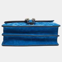 Gucci Blue Suede And Leather Medium Dionysus Shoulder Bag
