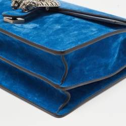 Gucci Blue Suede And Leather Medium Dionysus Shoulder Bag