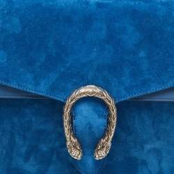 Gucci Blue Suede And Leather Medium Dionysus Shoulder Bag