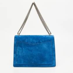Gucci Blue Suede And Leather Medium Dionysus Shoulder Bag