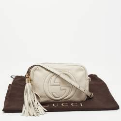 Gucci Off White Leather Small Soho Disco Shoulder Bag