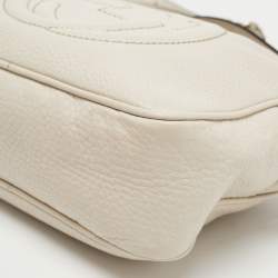Gucci Off White Leather Small Soho Disco Shoulder Bag