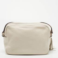 Gucci Off White Leather Small Soho Disco Shoulder Bag