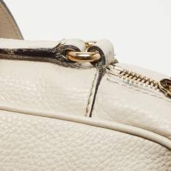 Gucci Off White Leather Small Soho Disco Shoulder Bag