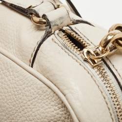 Gucci Off White Leather Small Soho Disco Shoulder Bag