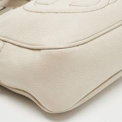 Gucci Off White Leather Small Soho Disco Shoulder Bag