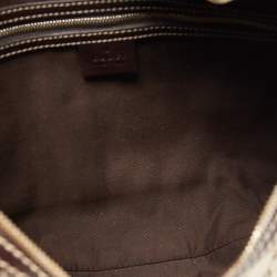 Pre Owned Gucci Beige/Brown GG Canvas and Leather Royal Hobo