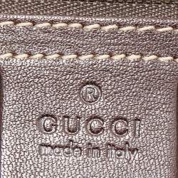 Pre Owned Gucci Beige/Brown GG Canvas and Leather Royal Hobo