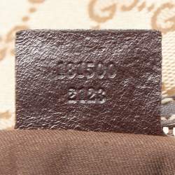 Pre Owned Gucci Beige/Brown GG Canvas and Leather Royal Hobo